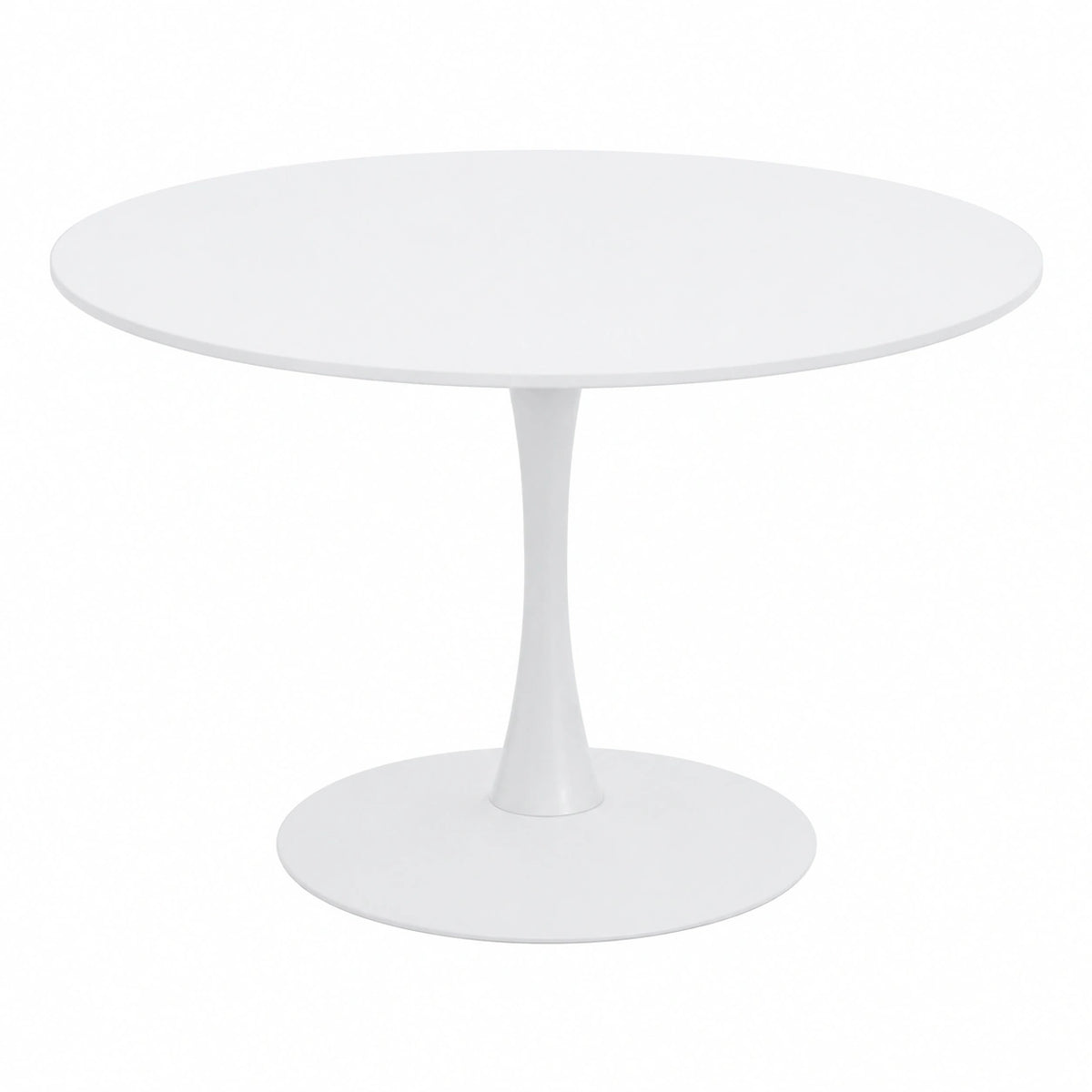 Mesa de Comedor Redonda Blanca de 110 cm de Diámetro