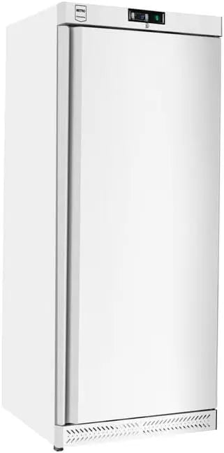 METRO Professional Frigorífico GRE6600, aluminio, 77.5 x 72 x 193 cm, 380 l, enfr. por ventilación, 300W, apto para GN1/1, con cerradura, blanco