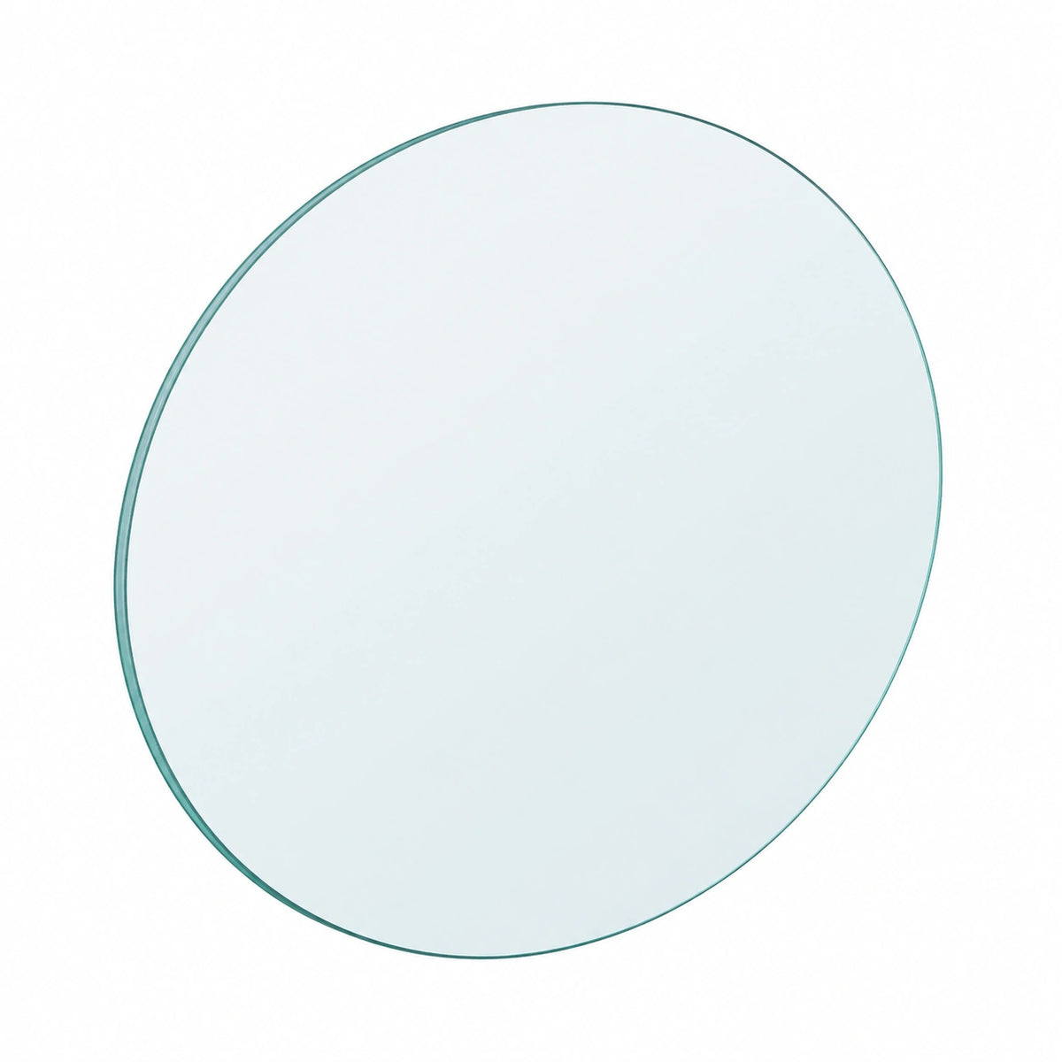 Tablero de Mesa Redondo de Vidrio Templado Transparente Ø50 cm, Duradero y Sin Montaje