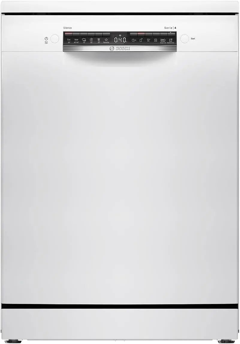 Bosch SMS4HVW00E Serie 4 Standgeschirrspüler, 60 cm breit, 14 Maßgedecke, Extra Trocknen, 3-fach Rackmatik, weiß