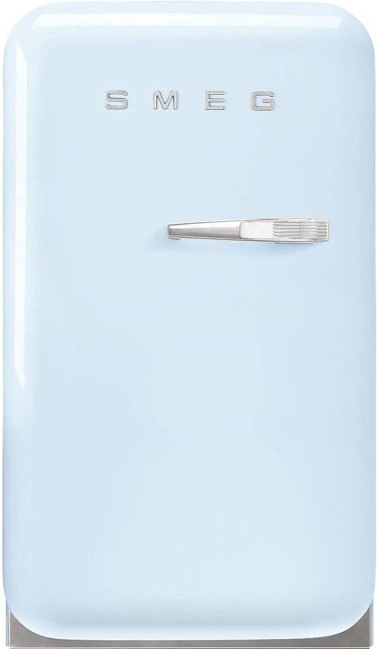 Smeg, FAB5LDPB6, Refrigerador Minibar vintage de una puerta, 34L, Bisagras izquierdas, frío estático, 2 estantes ajustables, altura 72, 5 cm, azul