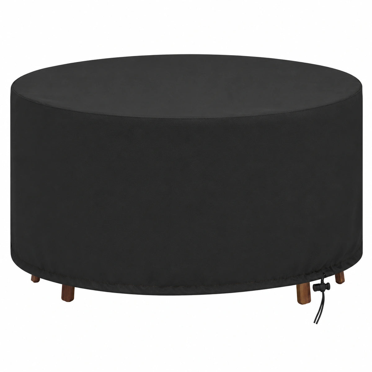 Cubierta Impermeable para Mesa de Jardín Redonda 120x75CM, Color Negro