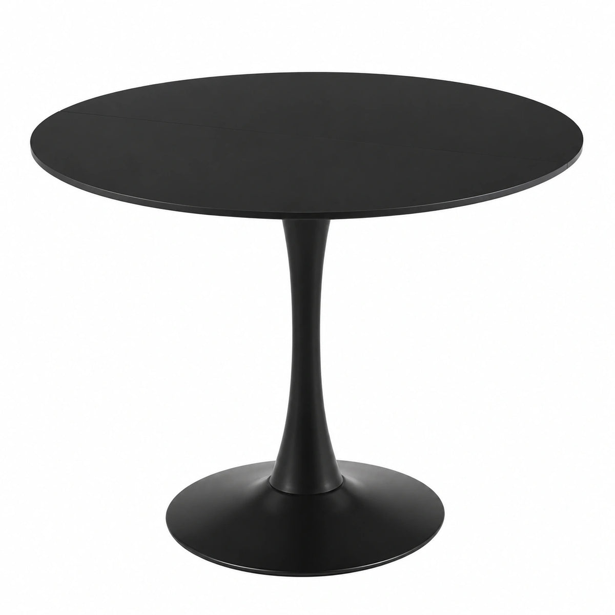 Mesa de comedor redonda de 90 cm, moderna, para 2-4 personas, base metálica, ideal para espacios pequeños