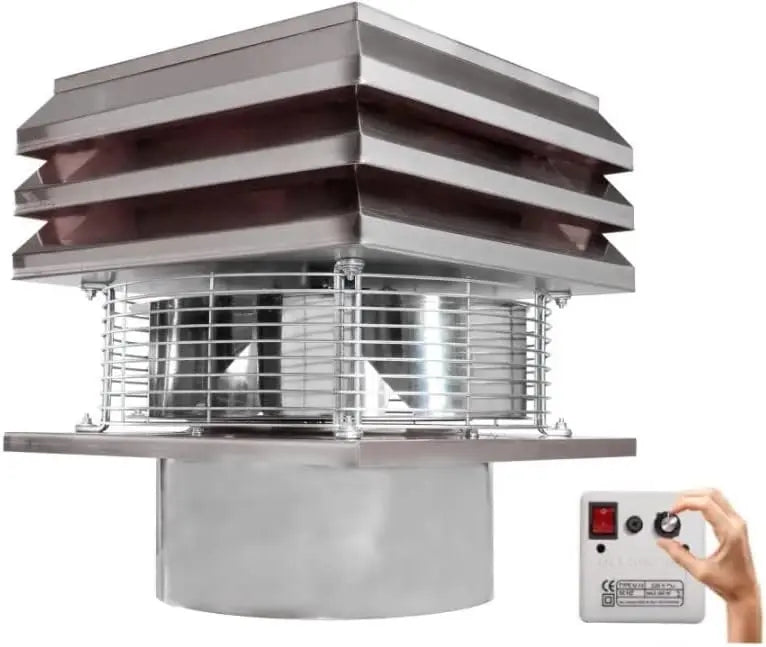 Gemi Elettronica Extractor de Humos de Acero Inoxidable para Chimenea 30 cm