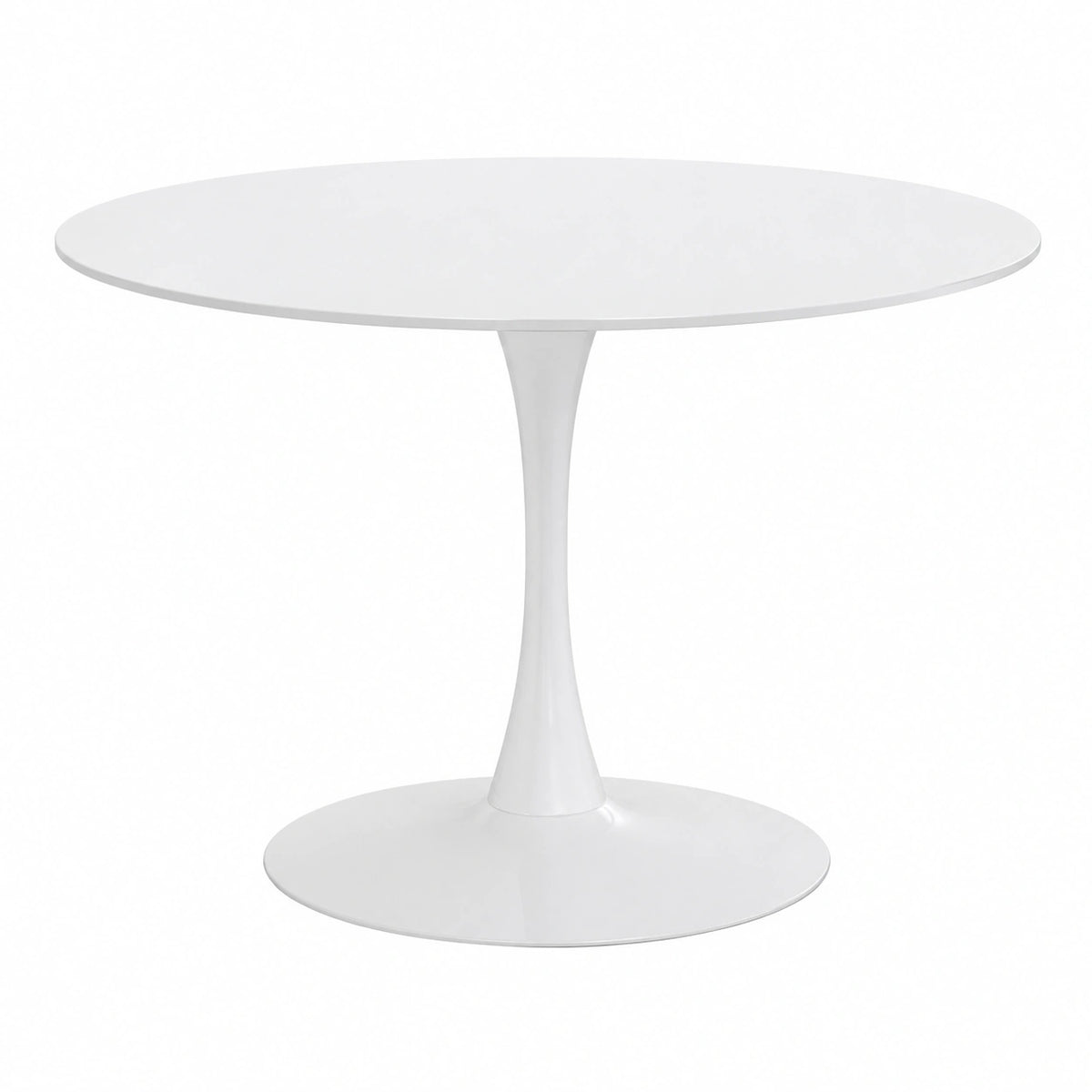 Mesa Redonda Blanca de Comedor Adec Group Gina, 110 cm x 75 cm