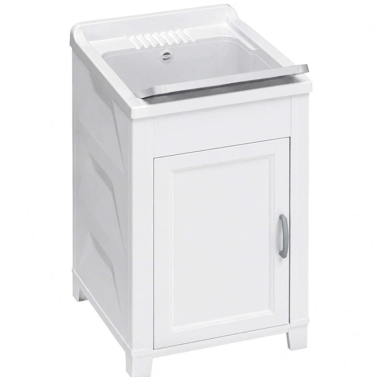 Mueble de baño de resina y PVC con lavabo blanco 45x50 cm