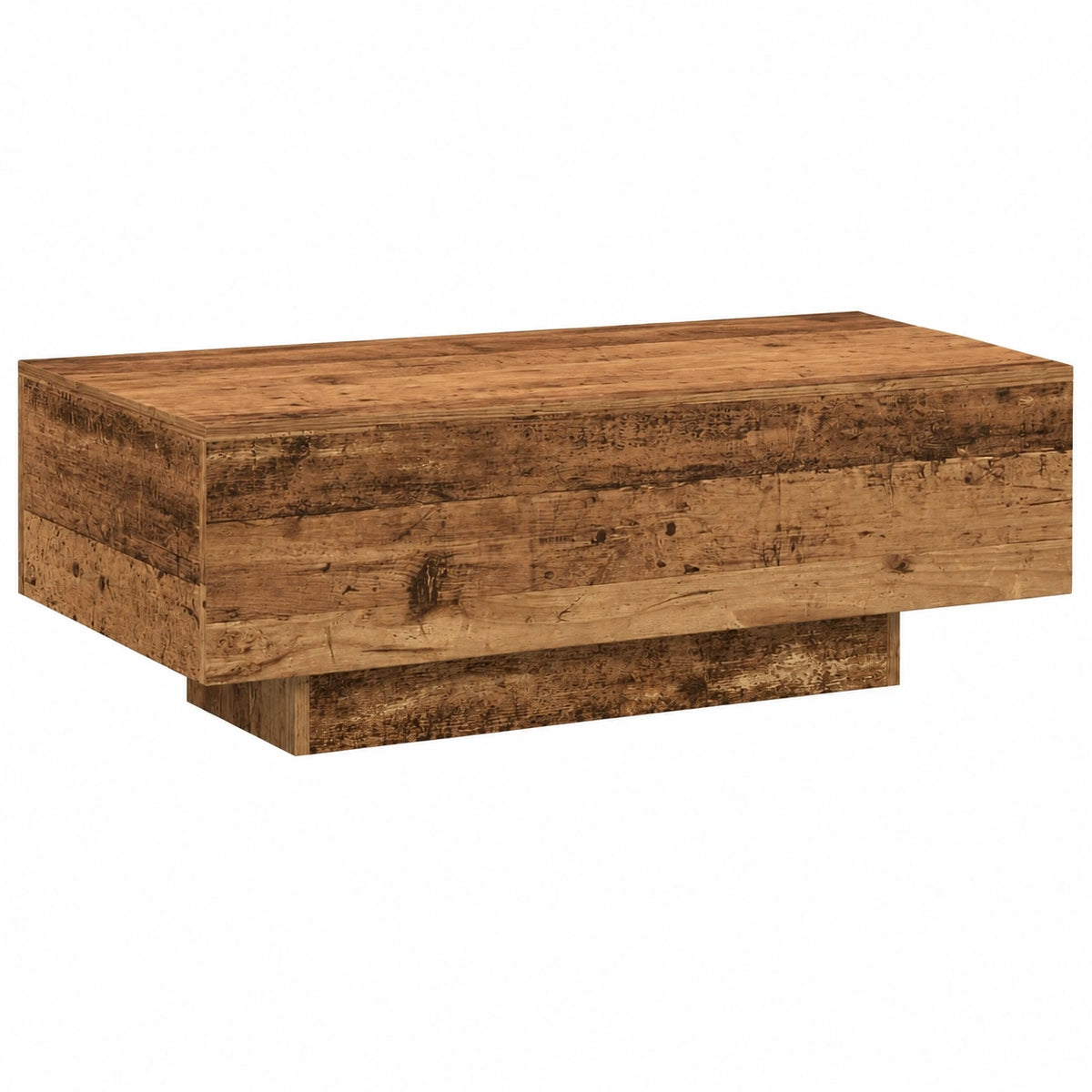 Mesa de Centro de Madera Reciclada Vintage para Salón 100x50x31 cm