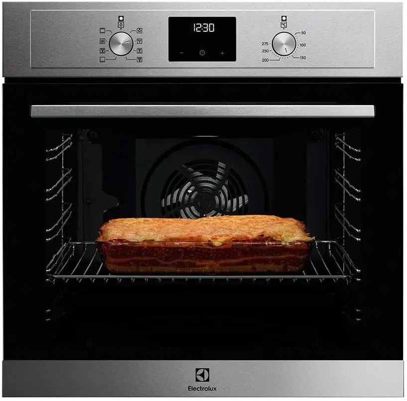Electrolux COH3H54TX Horno Multifunción con limpieza fácil, 7 funciones, Grill, Calentamiento rápido, Temporizador LED, Seguridad infantil, Inox