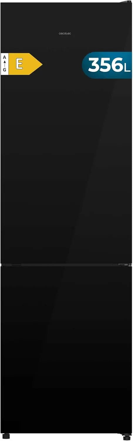 Cecotec Frigorífico Combi 356L Bolero CoolMarket Combi 356i negro Glass E. 200cm de Alto, 59, 5 cm de Ancho, Clase E, Tecnología Multi Airflow