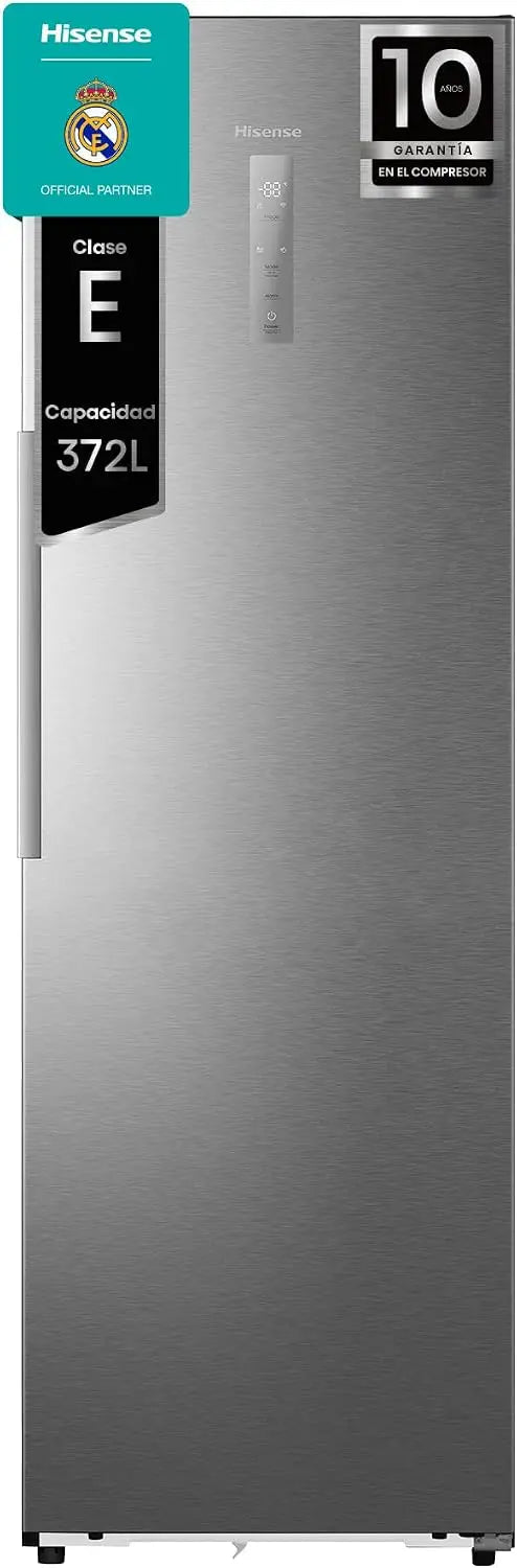Hisense RL3K370SAIE Frigorífico 1 Puerta De Libre Instalación, Class E, 372L, Alto 185.6 cm x Ancho 59.5 cm, Color Inox, Kitchen Fit