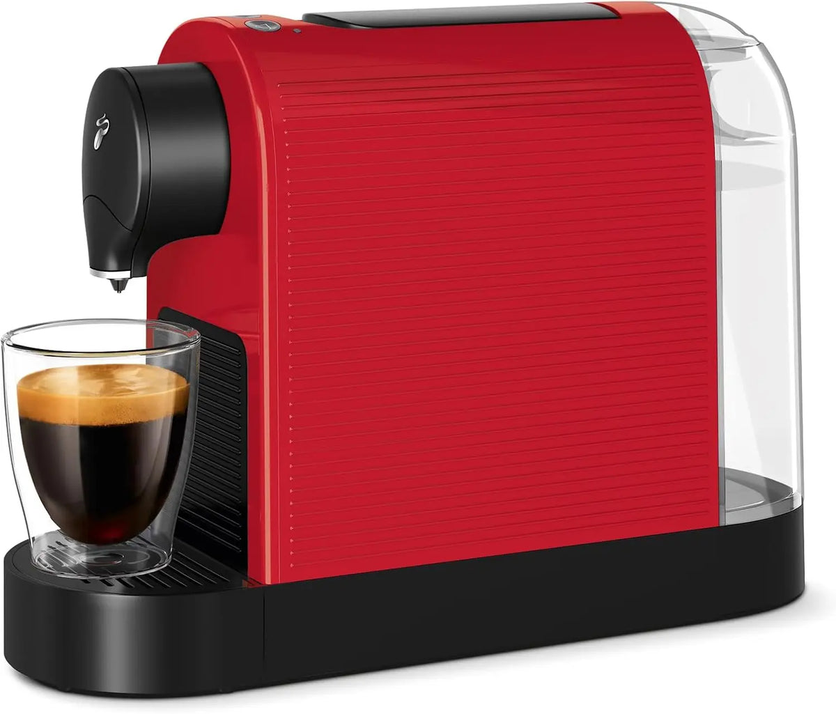 Tchibo Cafissimo Pure Plus, Cafetera de cápsulas para café, crema, espresso y café, 0, 8 l, 1250 W, 11, 9 x 33, 7 x 24 cm, color rojo