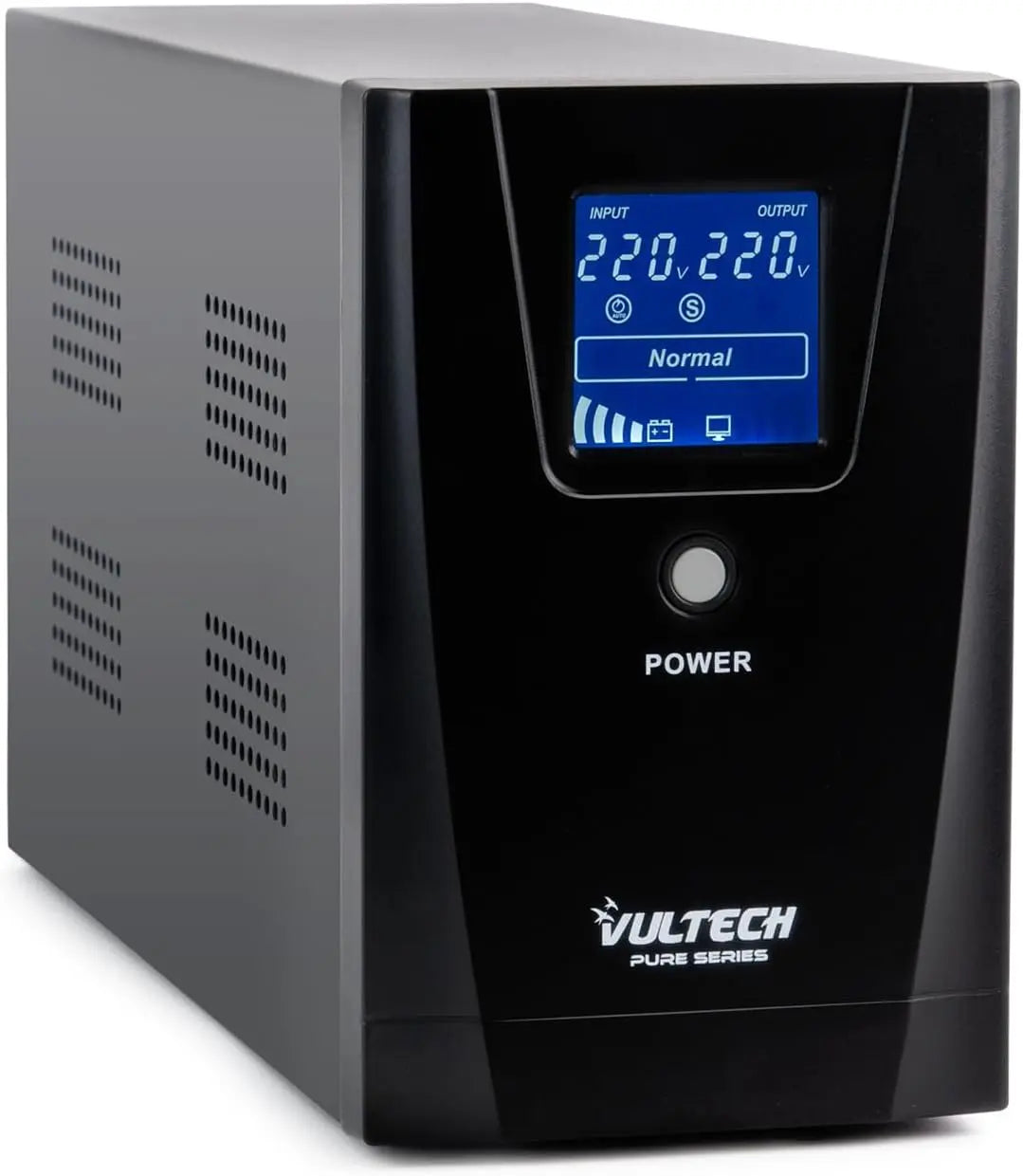 Sistema de alimentación ininterrumpida Vultech ups 1000 VA Pure, Line-Interactive con Onda sinusoidal Pura, Pantalla LCD