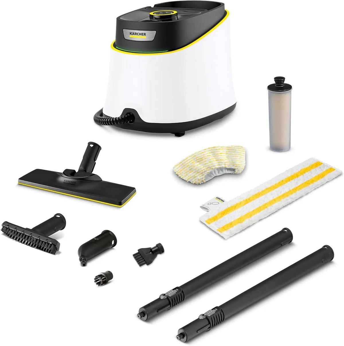 Kärcher Limpiadora de vapor SC 3 Deluxe, presión, 3, 5bar, calentamiento, 30s, potencia, 1900W, rendimiento, 75m2, depósito, 1l, conjunto de suelos