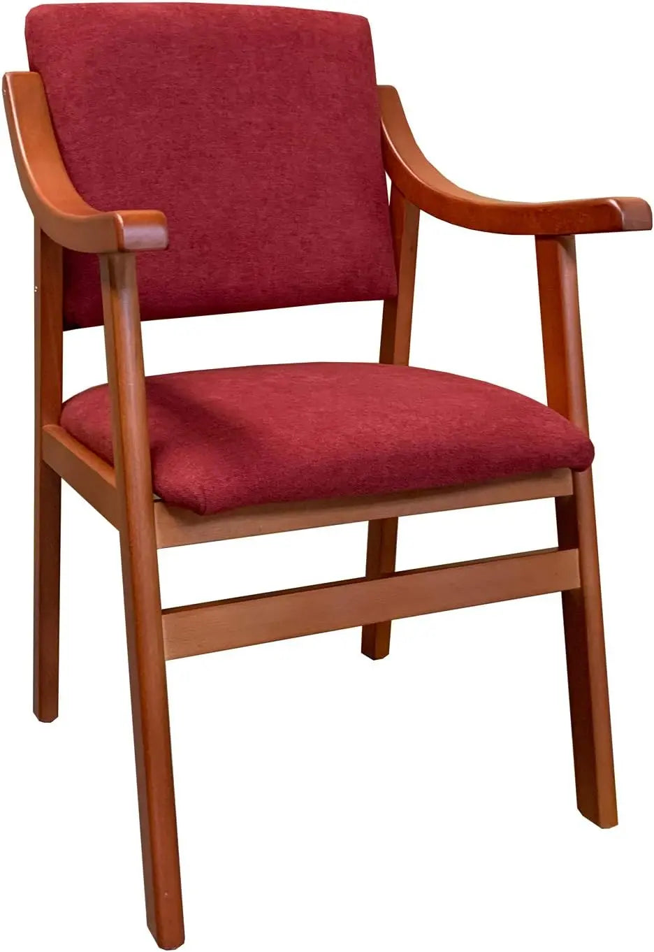Sillón de Madera Reforzado en Color Cerezo con Varios Tapizados (Cerezo Burdeos)