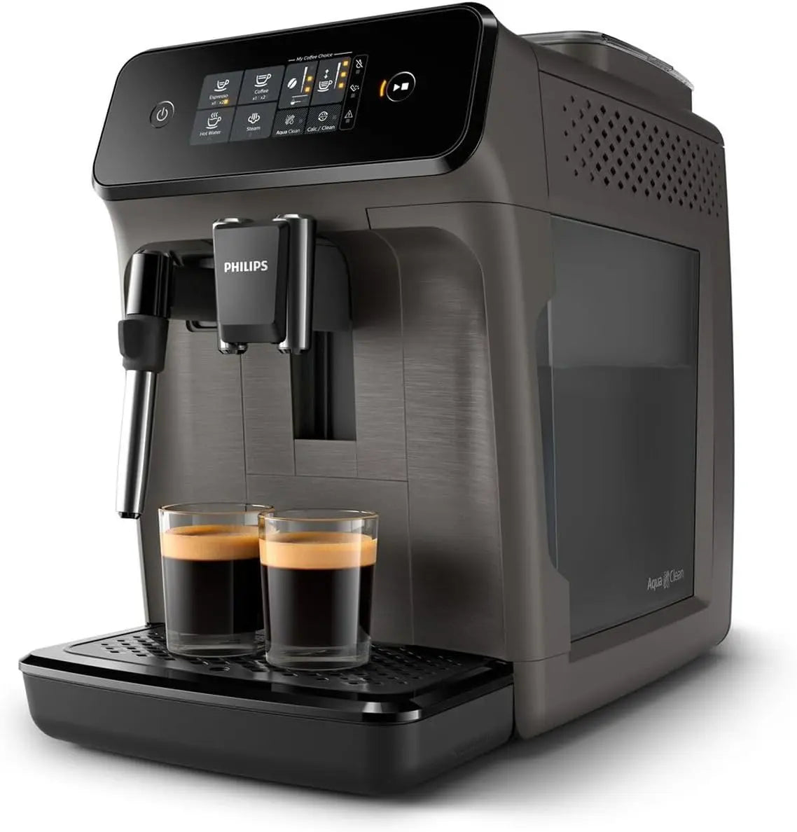 Philips Cafetera espresso con amoladora EP1224/00, Pantalla táctil, Filtro AquaClean, Trituradora ajustable de 12 niveles