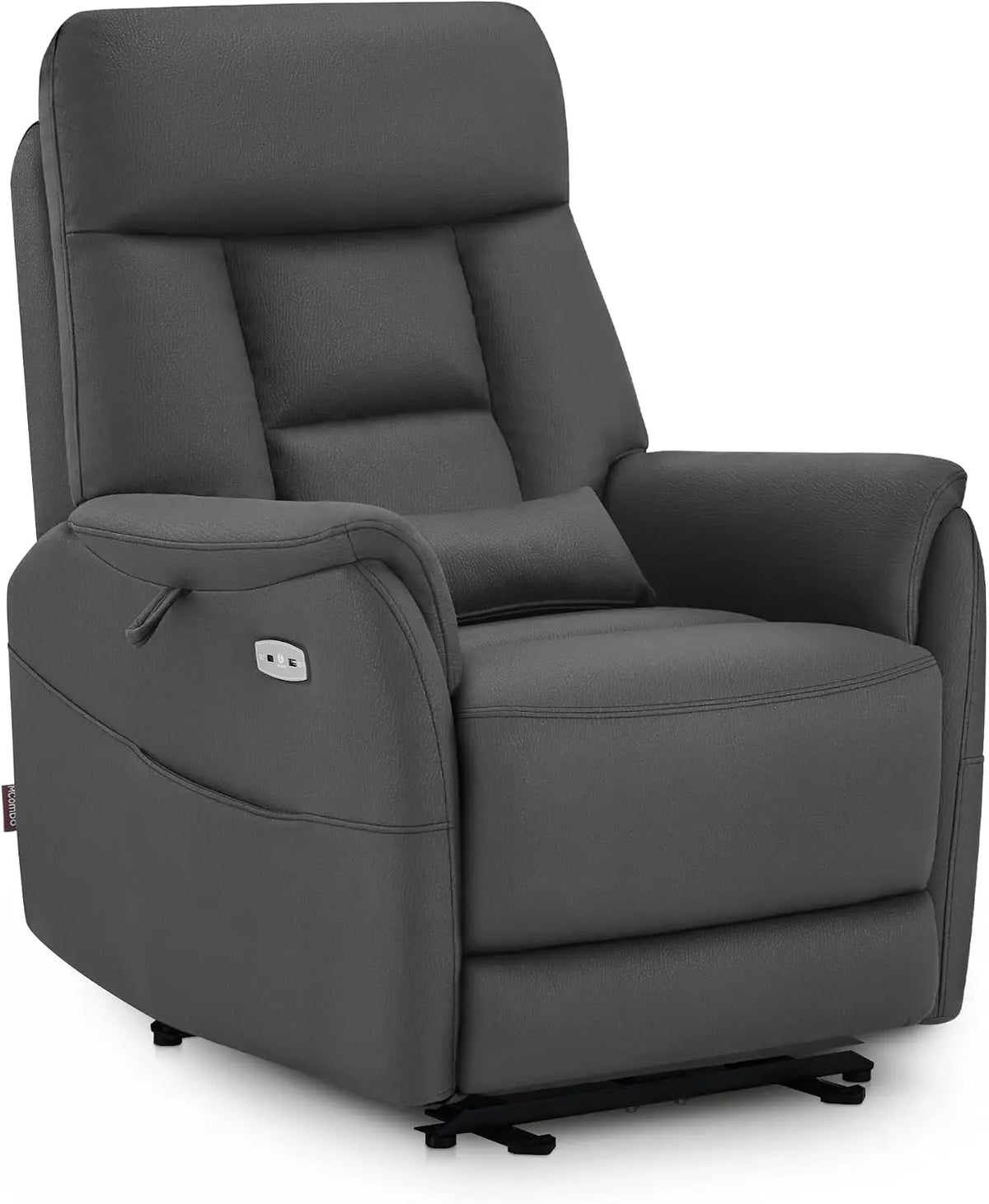 M MCombo Sillón Relax Eléctrico Ajustable, Sillón Relax con Función Reclinable, 3 cm de la Pared, Puertos USB & Tipo-C y Cojín Lumbar, Sala de Estar