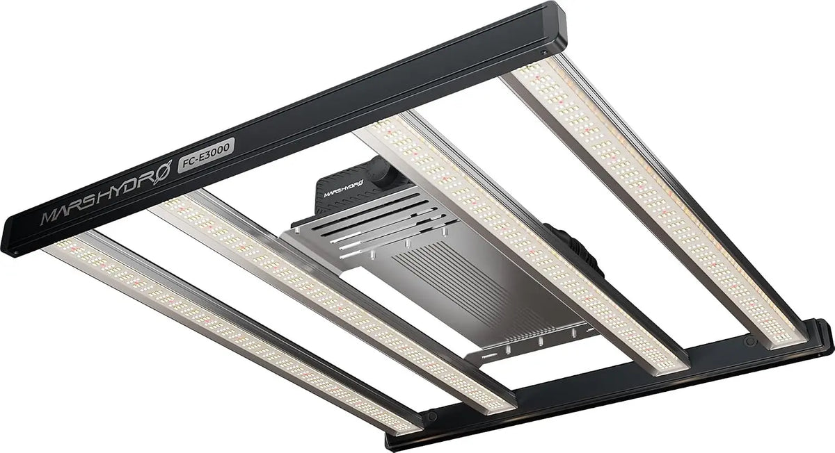 MARS HYDRO inteligente E3000 300Watt Led Cultivo 90X90cm Espectro Completo, Grow Light Bar con 1184pcs Diodos, para Veg Bloom Flower, lograr 2