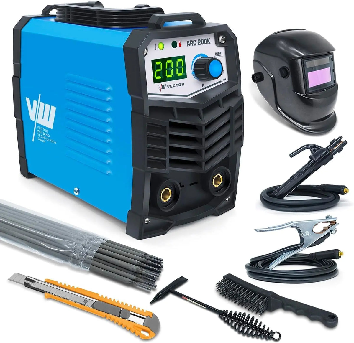 VECTOR WELDING Soldador de Electrodo 200A, Máquina de Soldar de velocidad variable MMA