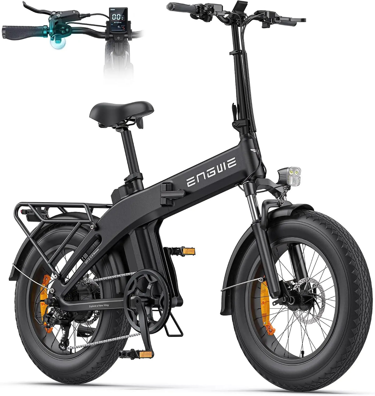 ENGWE EP-2 3.0 Boost Bicicleta Eléctrica Plegable, Batería de 48V y 13, 5AH, Autonomía de hasta 120KM, Par Motor 75Nm, Frenos Hidráulicos
