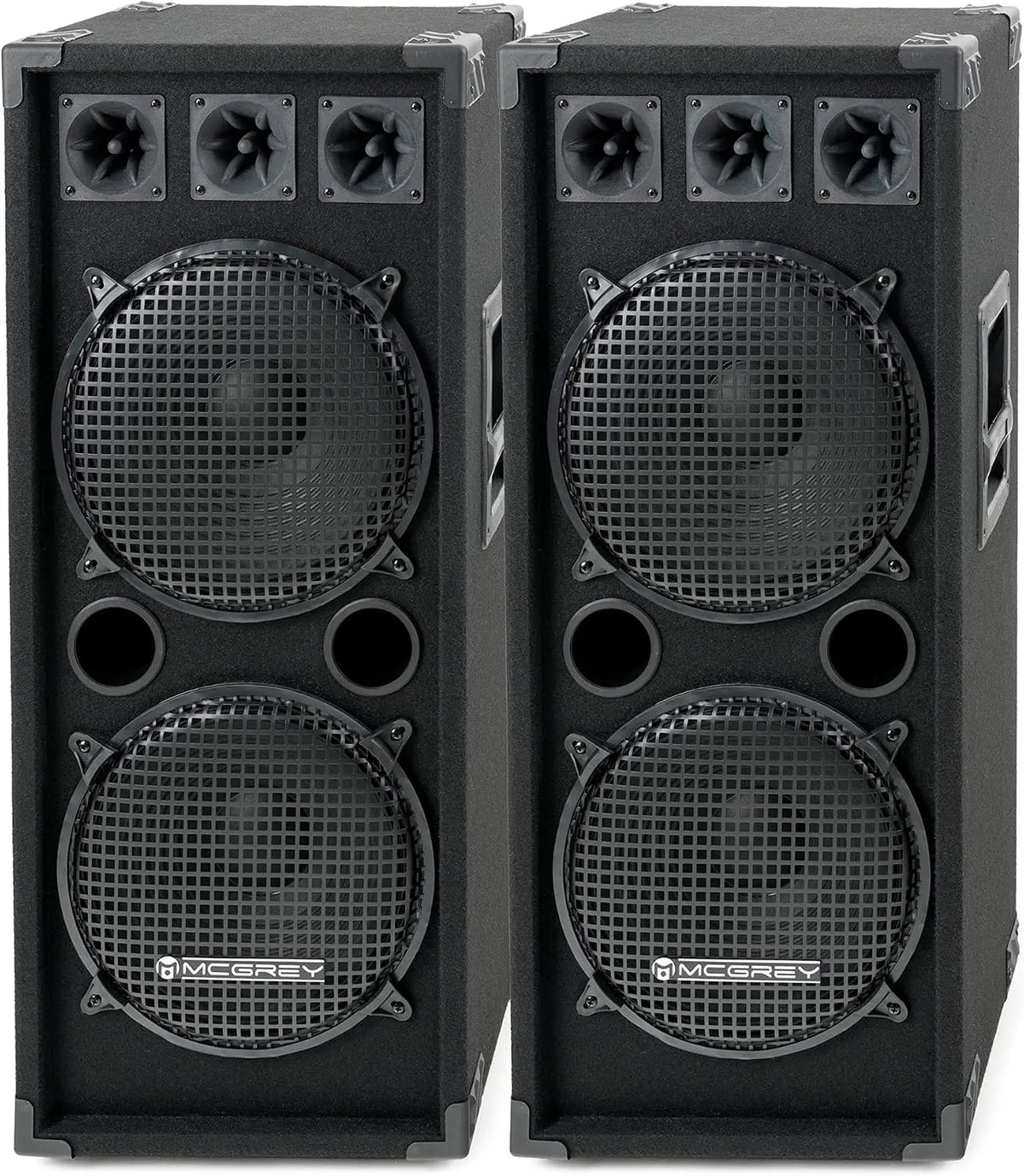 McGrey DJ-2222 Pareja de Altavoces para Sala de Fiestas/DJ 2 x 1000W