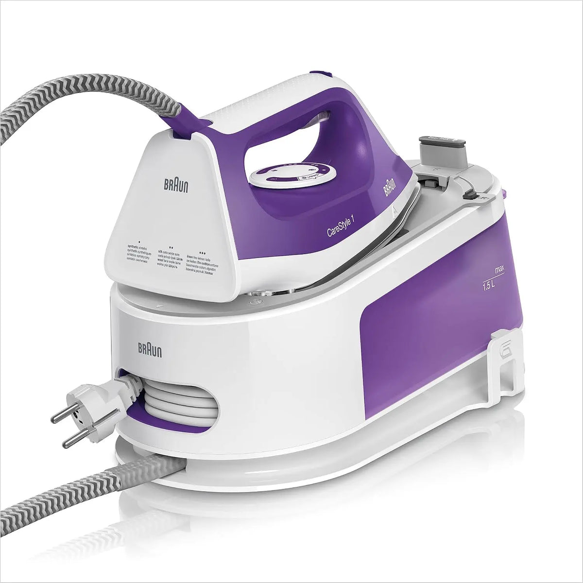 Braun Carestyle 1 IS1014VI, Centro de Planchado (6 bares de presión 120 g/min y golpe de vapor de 360 g/min, suela freeglide, EasyLock