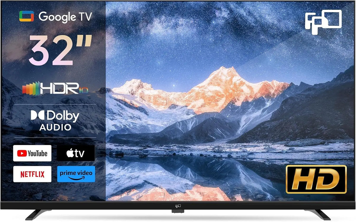FPD inteligente TV 32 Pulgadas, (81 cm) Google TV con 720p, HDR 10, Dolby Audio, Google Play y Google Cast Integrados, telecommande vocale