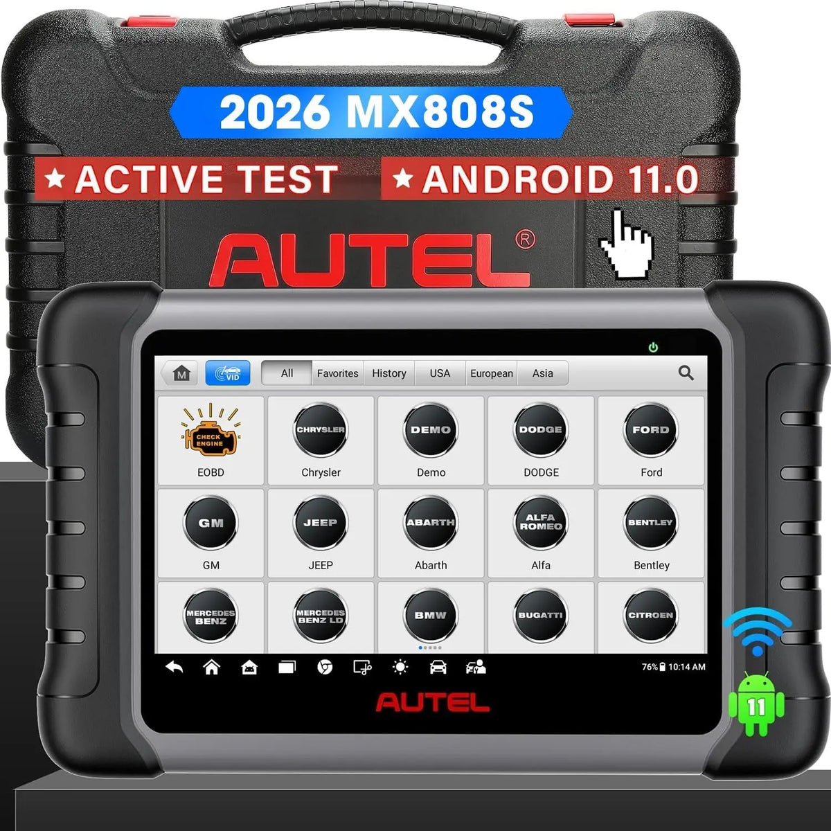 Autel MaxiCheck MX808S Diagnosis Coche Multimarca, 3K+ Pruebas Activas