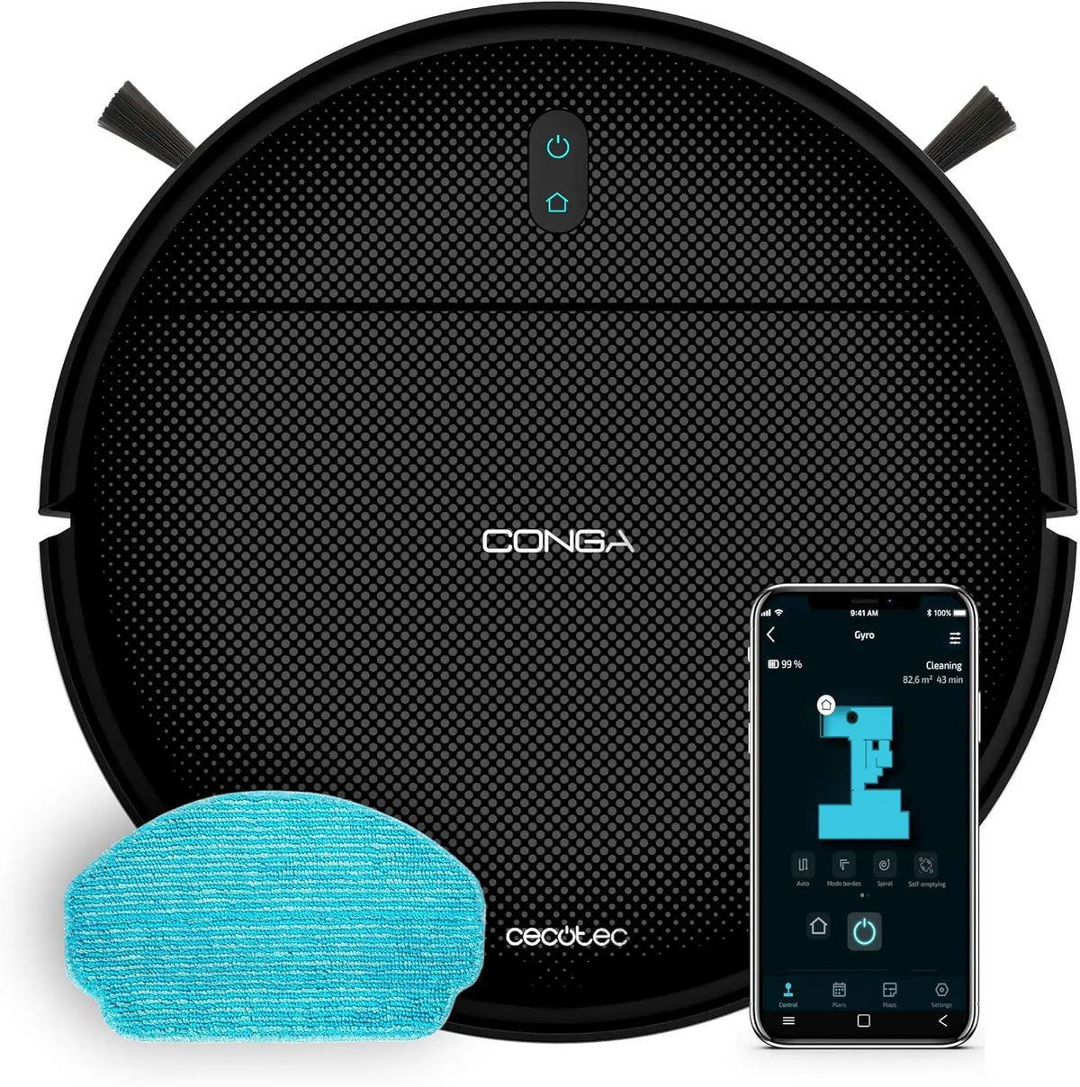 Cecotec Robot Aspirador Navegación Giroscópica Conga M10 Advance Aqua Pro