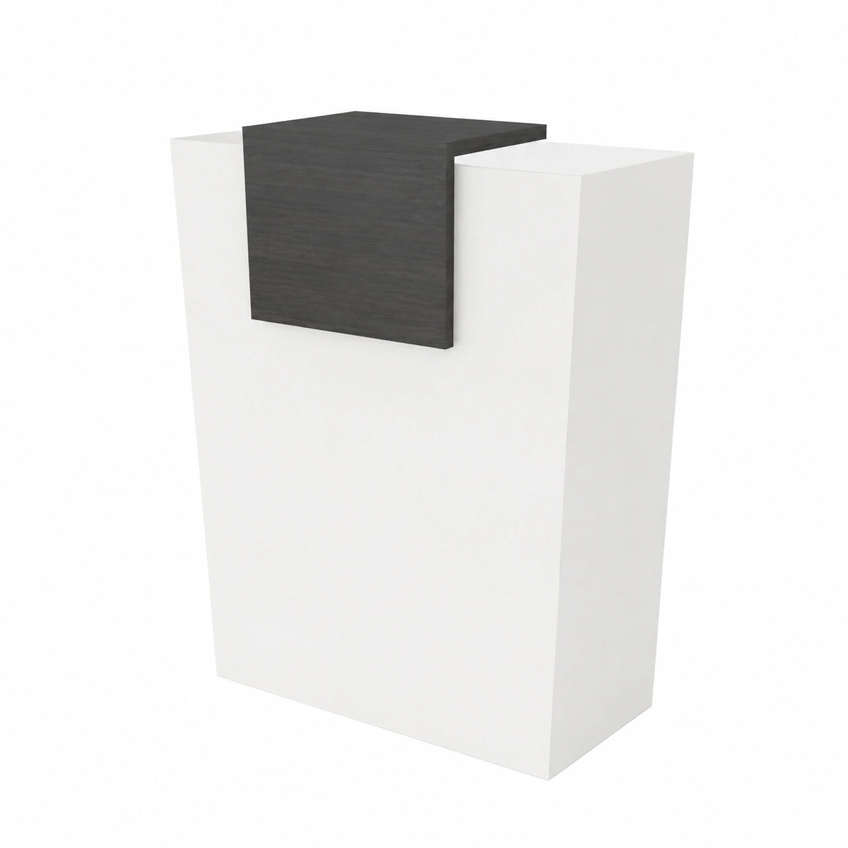 Mostrador de Recepción Blanco y Roble Azabache 80x105x50 cm