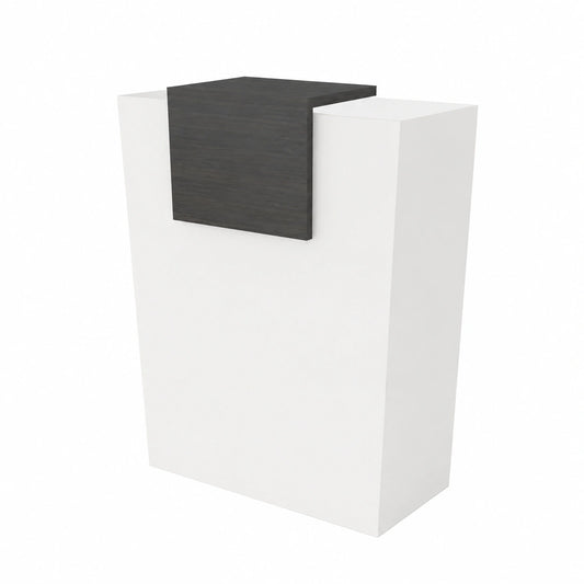 Mostrador de Recepción Blanco y Roble Azabache 80x105x50 cm