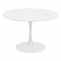 Mesa de Comedor Redonda Blanca de 110 cm de Diámetro