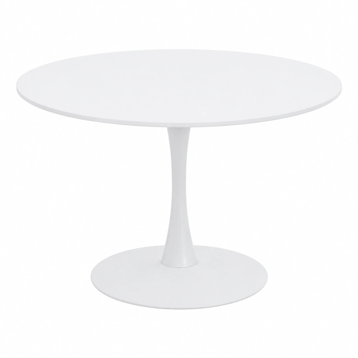 Mesa de Comedor Redonda Blanca de 110 cm de Diámetro