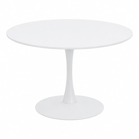 Mesa de Comedor Redonda Blanca de 110 cm de Diámetro