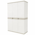 Armario de Almacenaje 3 Puertas, Beige Titanio, 105x44x176 cm
