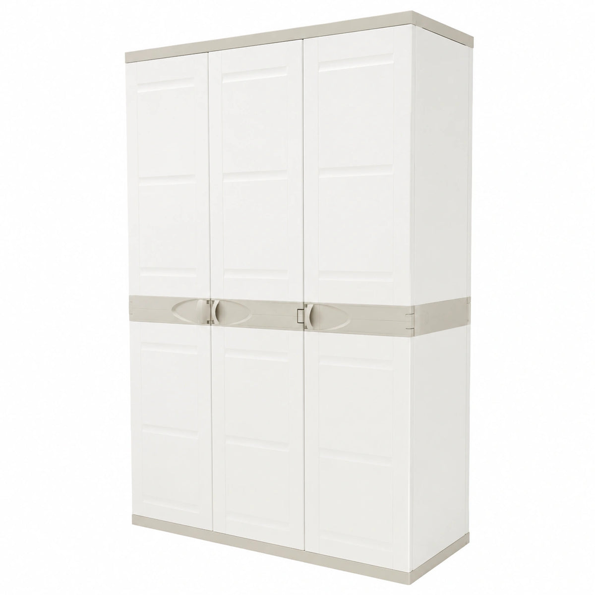 Armario de Almacenaje 3 Puertas, Beige Titanio, 105x44x176 cm
