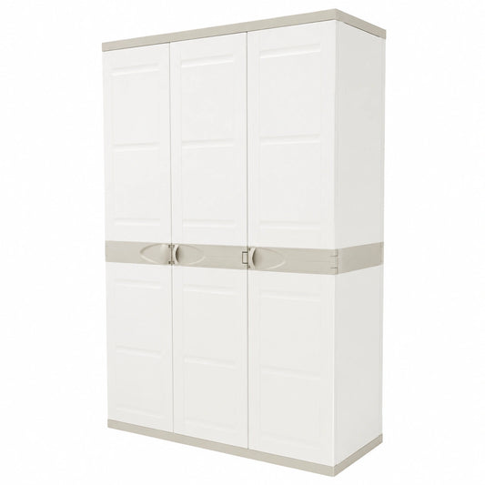 Armario de Almacenaje 3 Puertas, Beige Titanio, 105x44x176 cm