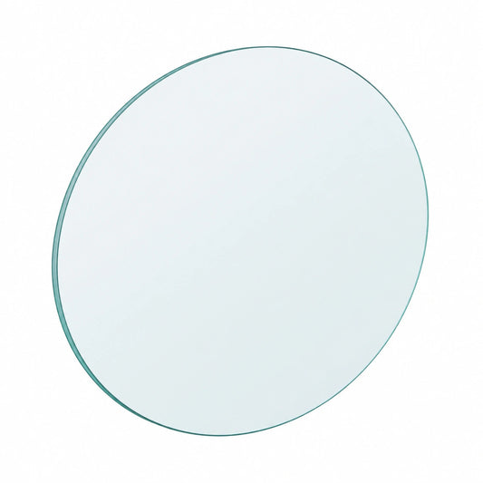 Tablero de Mesa Redondo de Vidrio Templado Transparente Ø50 cm, Duradero y Sin Montaje