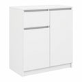 Buffet de Madera Blanca con Cajón 71x35x84 cm para Pasillo