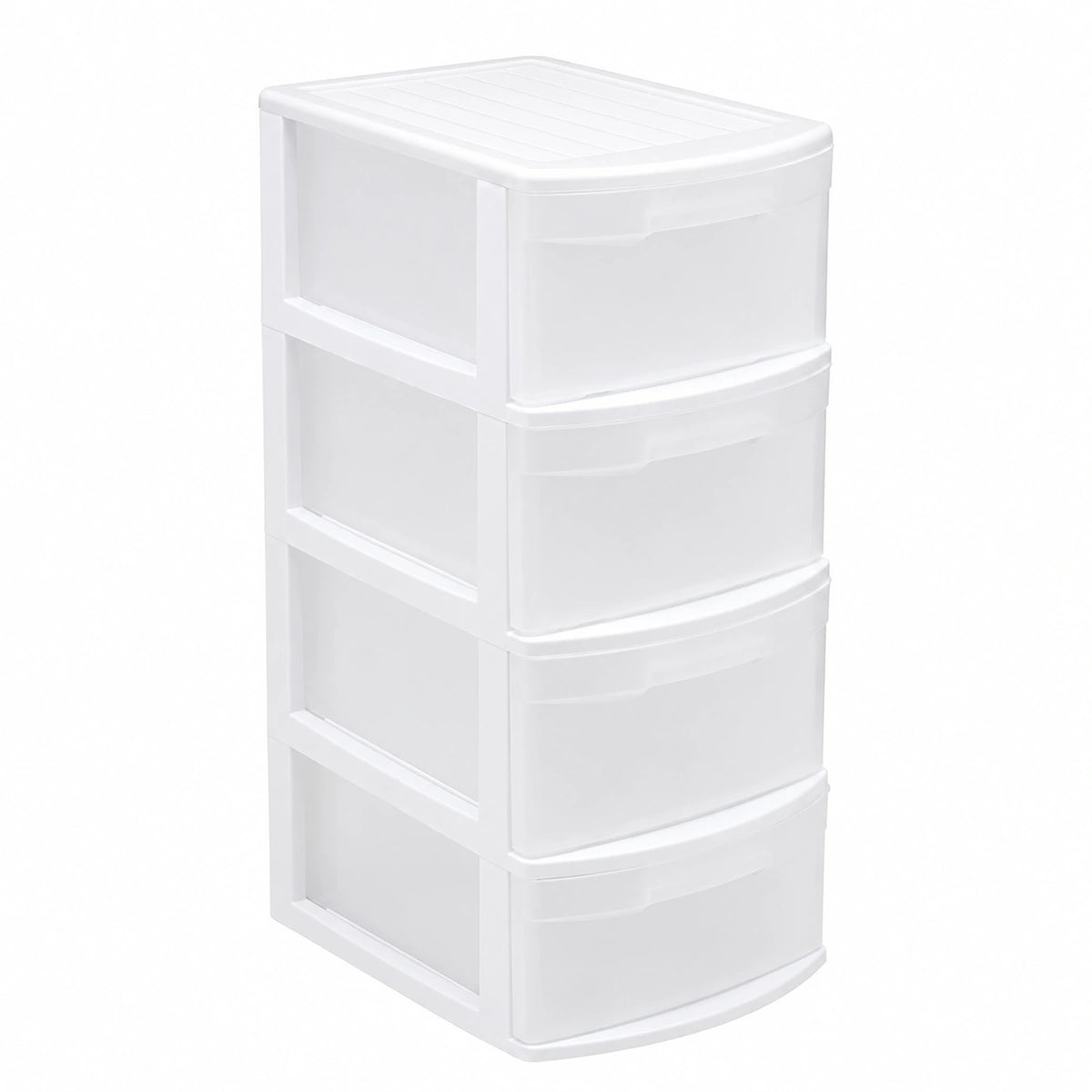 Cajonera Blanca de 4 Cajones, 78x28,5x39 cm, Almacenaje Multiusos para Oficina