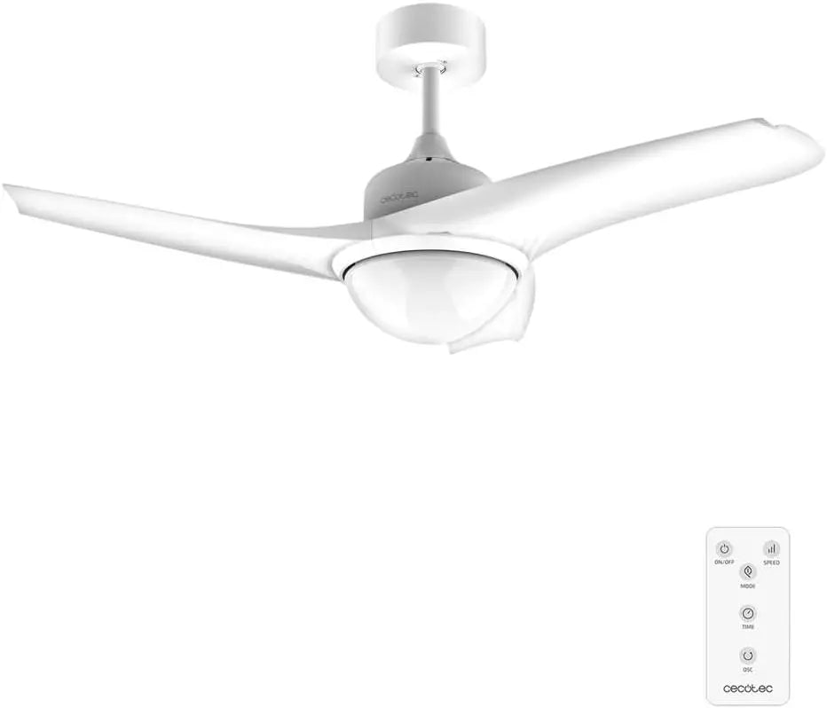 Cecotec Ventilador de Techo con Mando a Distancia, Temporizador y Luz LED EnergySilence Aero 460. 49 W, 106 cm de Diámetro, 3 Aspas, 3 Velocidades