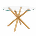 Mesa Redonda de Cristal Templado 120 cm - Estilo Moderno para Comedor o Cocina
