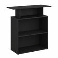 Mostrador de Recepción Negro de Madera para Oficina, 100x40x104 cm