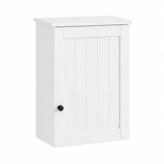 Armario de Pared Blanco con Puerta y Estantes Ajustables para Baño y Cocina, 40x52x23cm