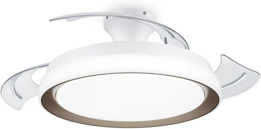 Philips Bliss, Ventilador de Techo con luz LED 28W, motor DC (35W), temperaturas de color (2700K-4000K-5500K), Mando Incluido, instalación fácil)