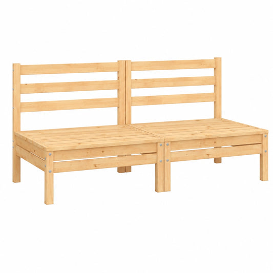 Sofá de Jardín 2 Plazas de Madera de Pino para Exterior