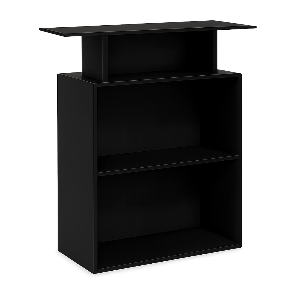 Mostrador de Recepción Negro de Madera 100x40x104 cm vidaXL