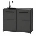 Cozze® Fregadero de Cocina Exterior con Encimera HPL de 15 mm y Acero Duradero, Diseño Moderno, 90x110x60 cm