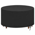 Cubierta Impermeable para Mesa de Jardín Redonda 120x75CM, Color Negro