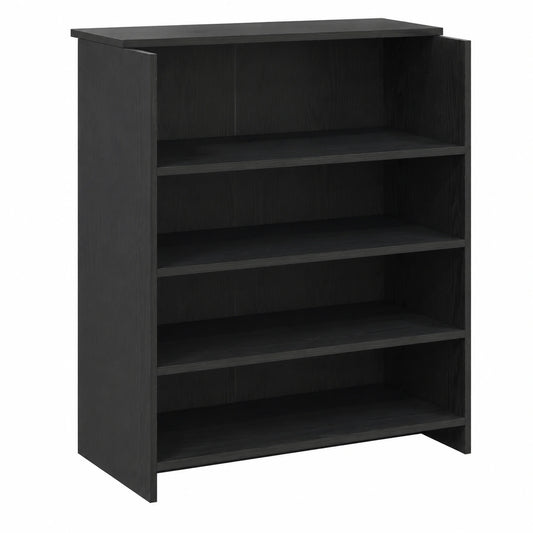 Mostrador de Recepción Moderno de Madera Roble y Negro 100x50x103,5 cm