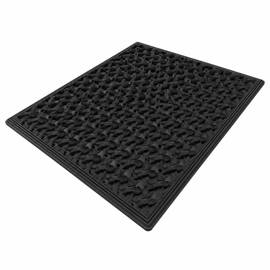 Alfombra Exterior Antideslizante Impermeable para Puerta y Jardín 61x91 cm Negro